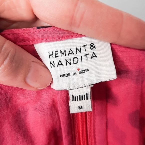 HEMANT AND NANDITA X REVOLVE Rica Side Cascade Blouse M - Picture 4 of 5